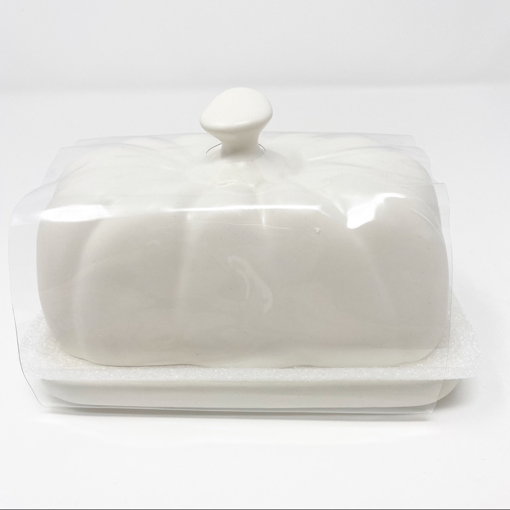 NEW Rae Dunn LL Pumpkin Shaped BUTTER Dish - Picture 5 of 6